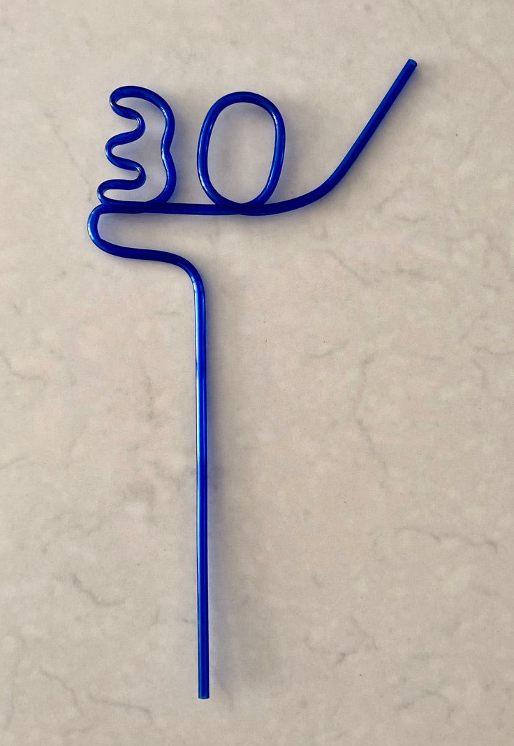 30th Birthday Straw