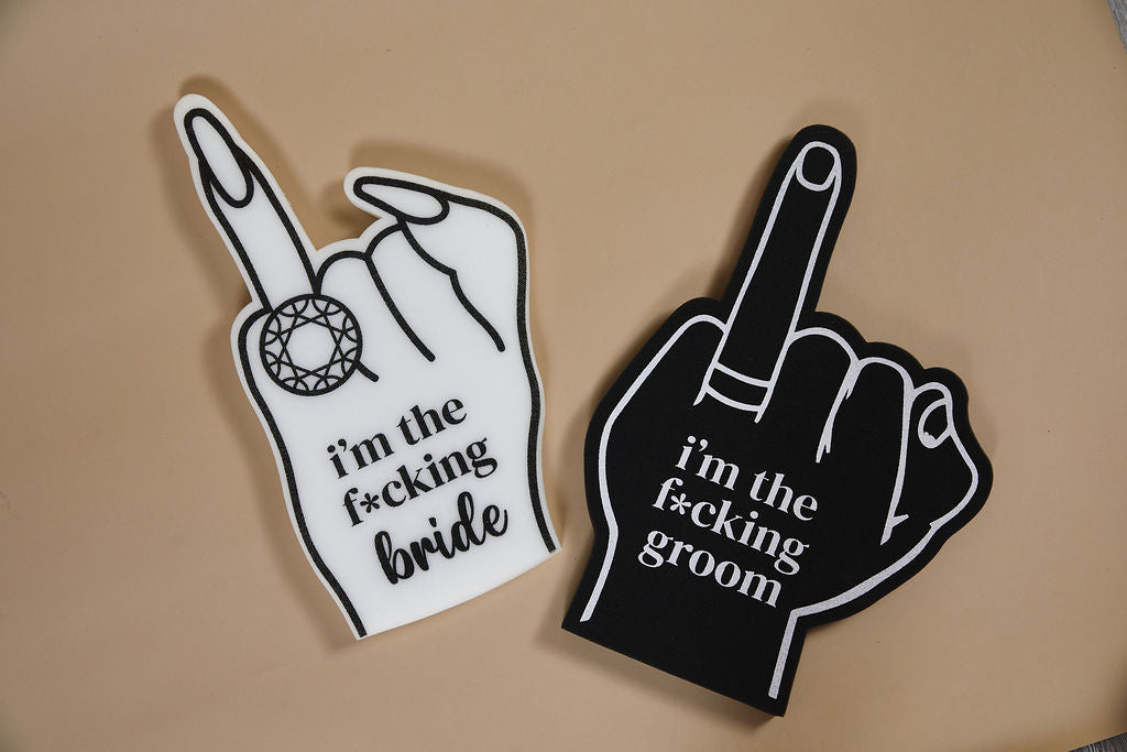 We're Engaged Foam Hands