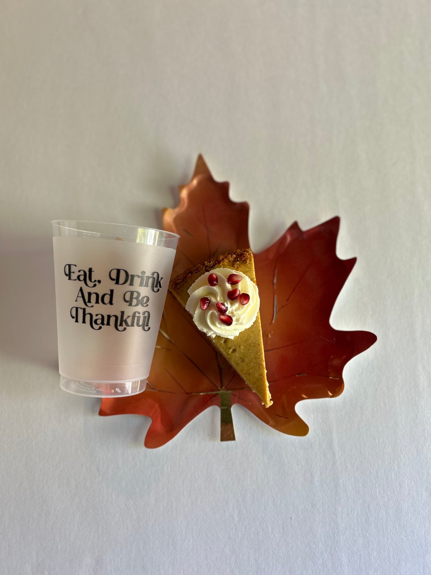 Eat, Drink, and Be Thankful Frosted Flex Cups - Set of 10