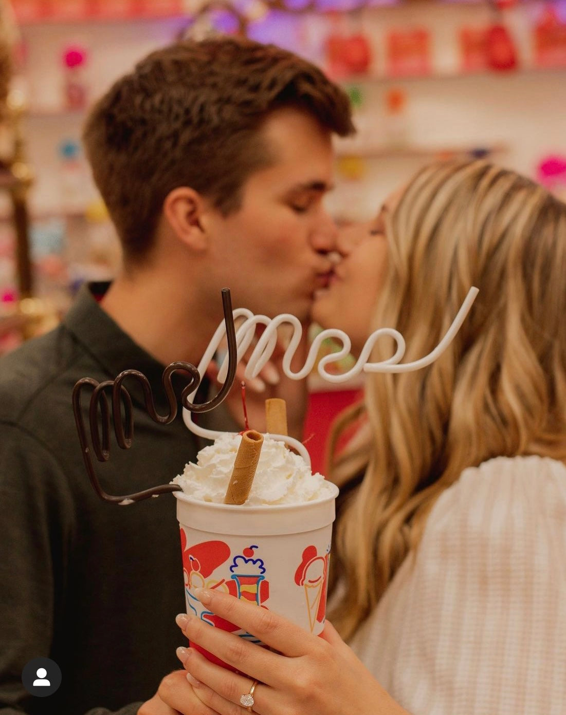 You're Engaged Silly Straw Set