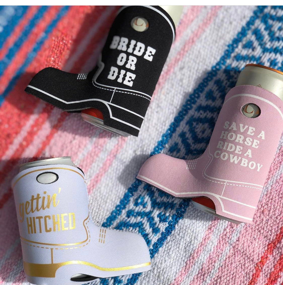Cowboy Boot Can Coolers - Mix and Match