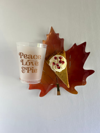 Peace, Love and Pie Frosted Flex Cups