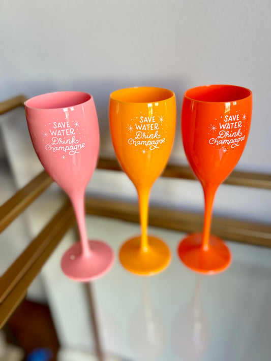 Acrylic Champagne Flutes