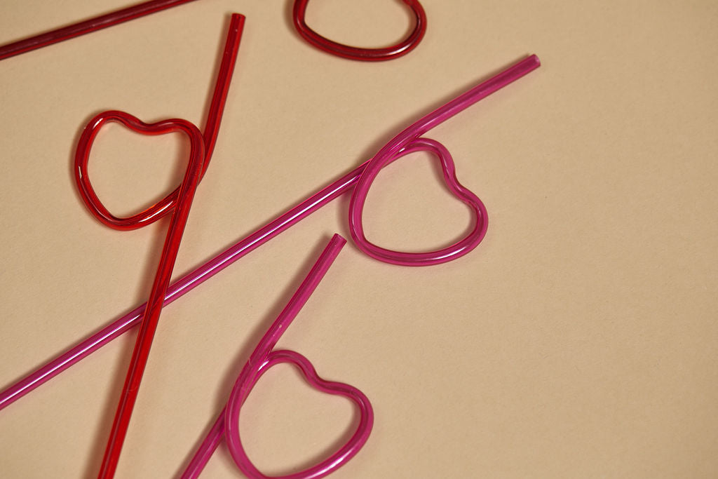 Heart Silly Straws